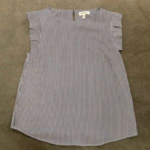 Monteau Los Angeles Black and White Stripped Blouse